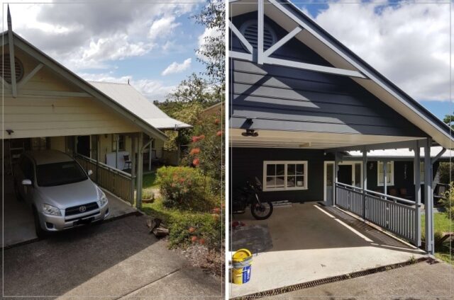 Garage painting Berowra before and after