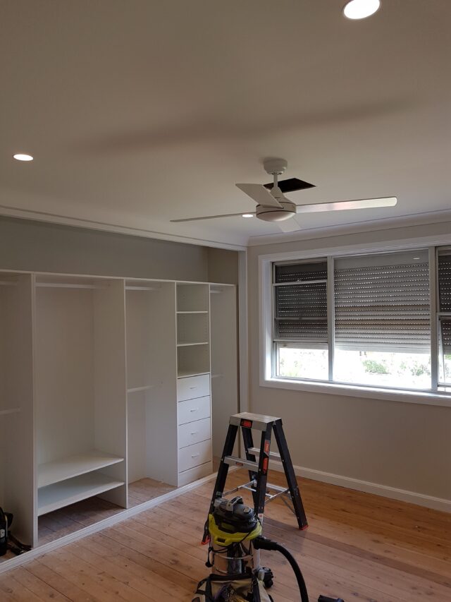Interior repaint project completed before furniture installation