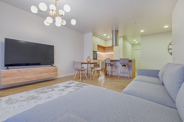 A living room area with perfect lighting.