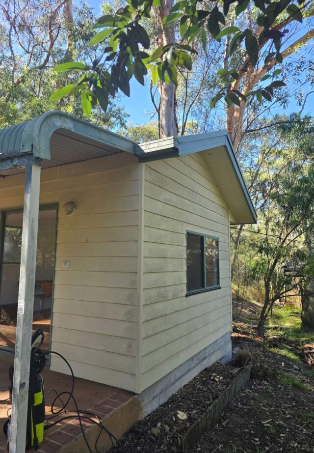 Early signs of paint deterioration on house exterior
